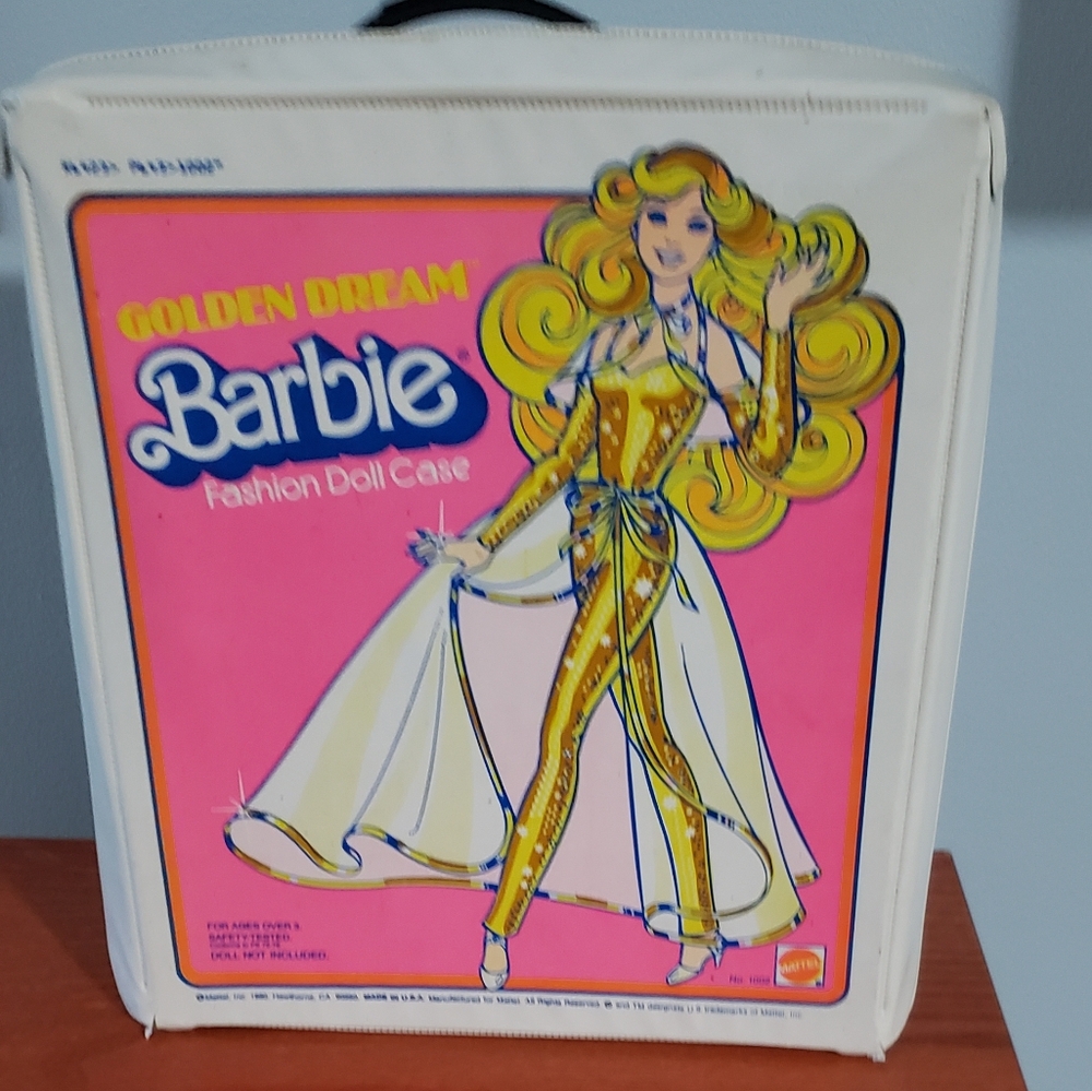 Vintage 1980 Barbie Fashion Doll Carrying Case Single Golden Dream